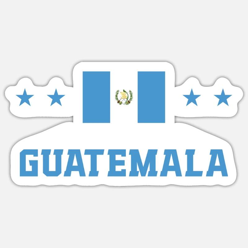 Guatemala - Sticker taille S (10 x 10 cm) - blanc mat