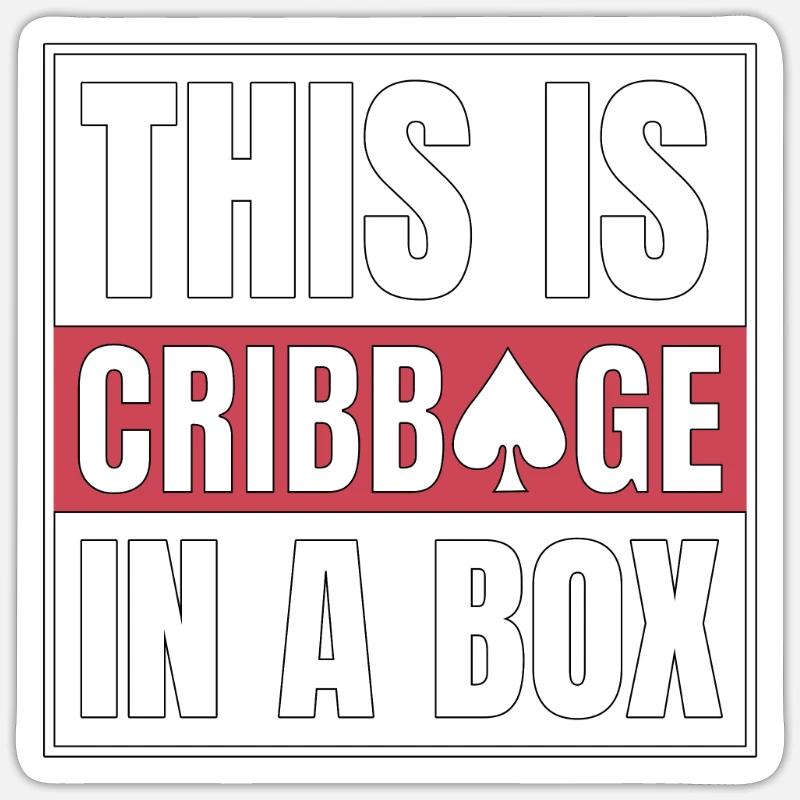 Cribbage This Is Cribbage In A Box Playing Cards Sticker Größe S (10 x 10 cm)