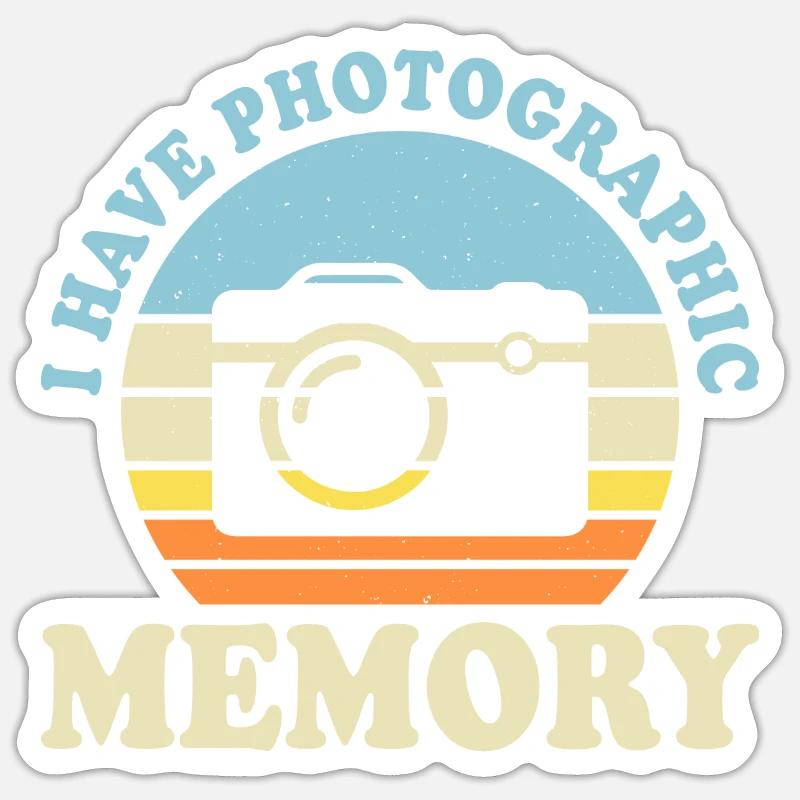 Fotograf - Sticker Größe S (10 x 10 cm) - Mattweiß