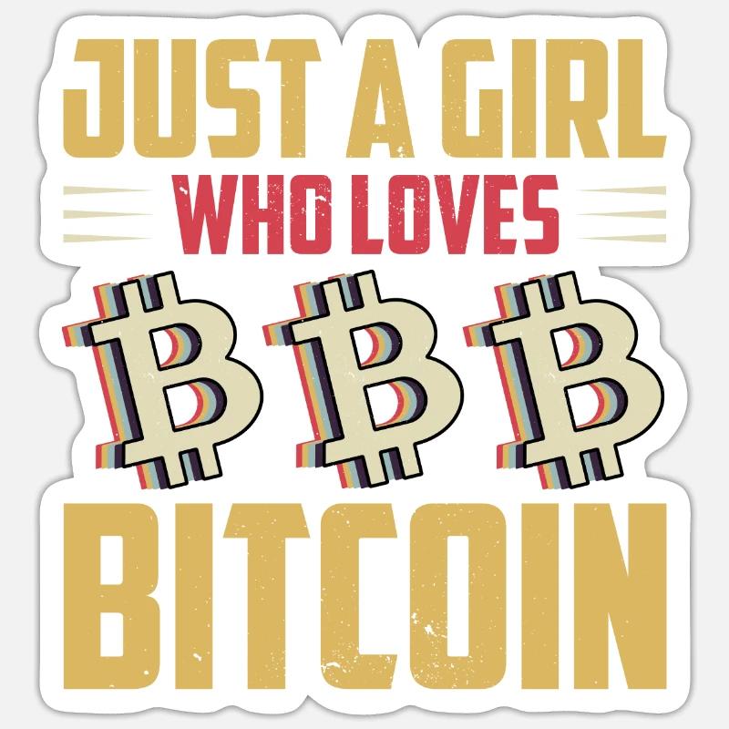Bitcoin Krypto Kryptowährung Sticker Größe S (10 x 10 cm)