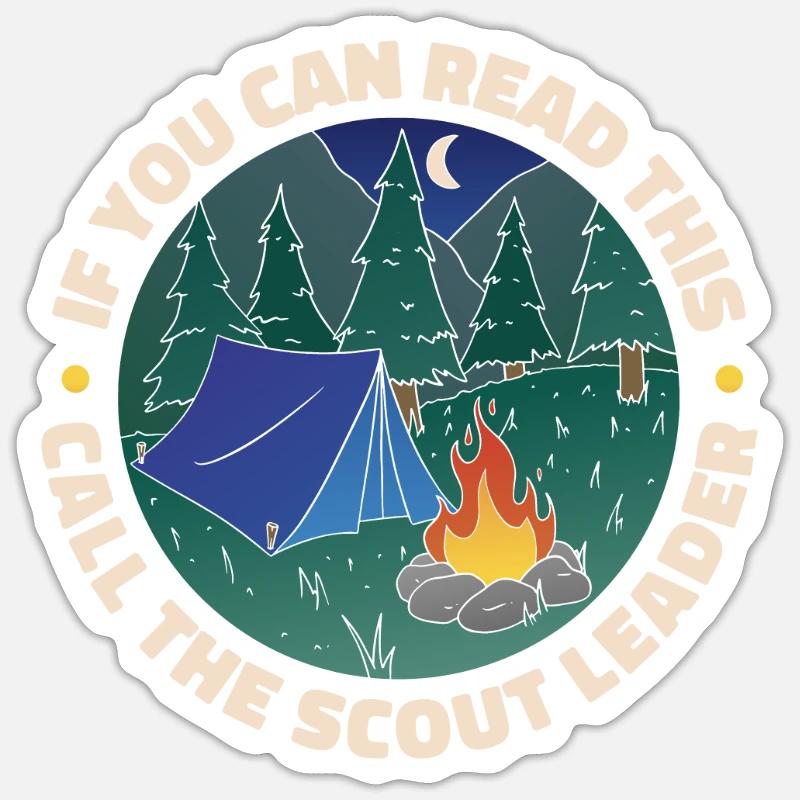 Scout Guide - Sticker taille S (10 x 10 cm) - blanc mat