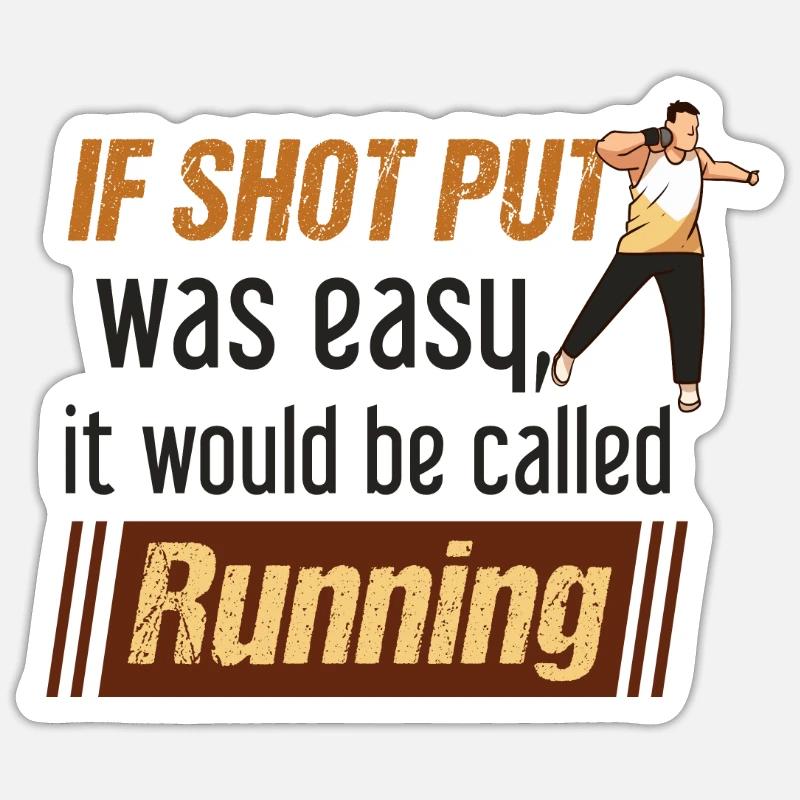 Athlétisme, Athlétisme, Lancer d’athlètes, - Sticker taille S (10 x 10 cm) - blanc mat
