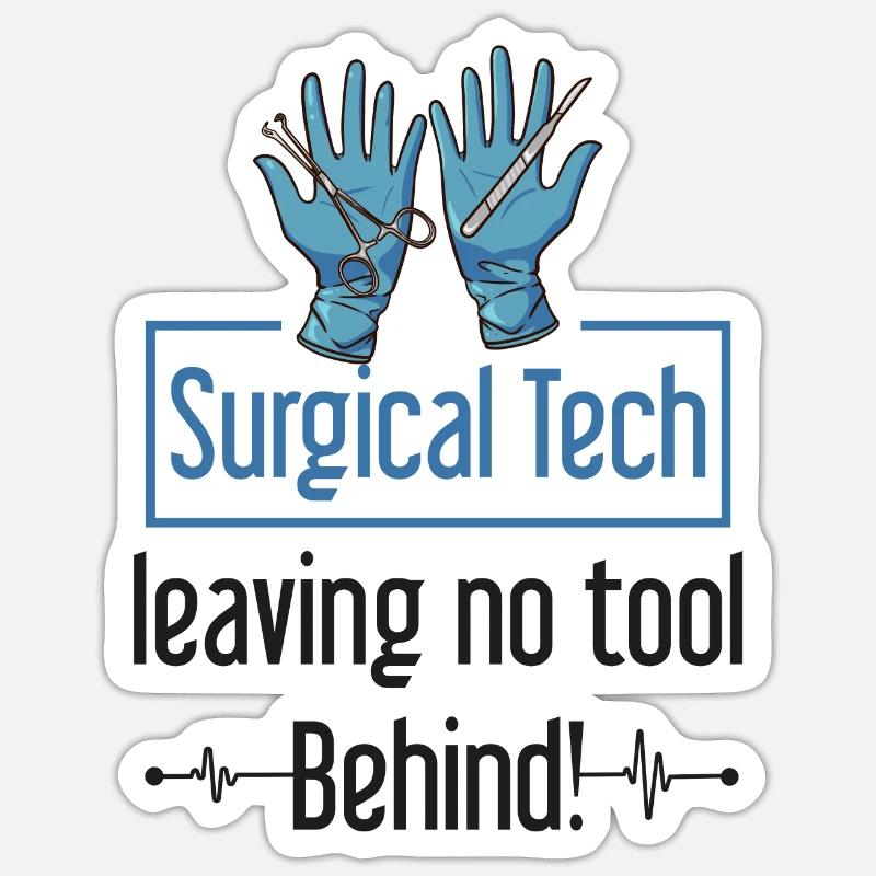 Scrub Tech OP-Techniker Chirurgischer Technologe Sticker Größe S (10 x 10 cm)