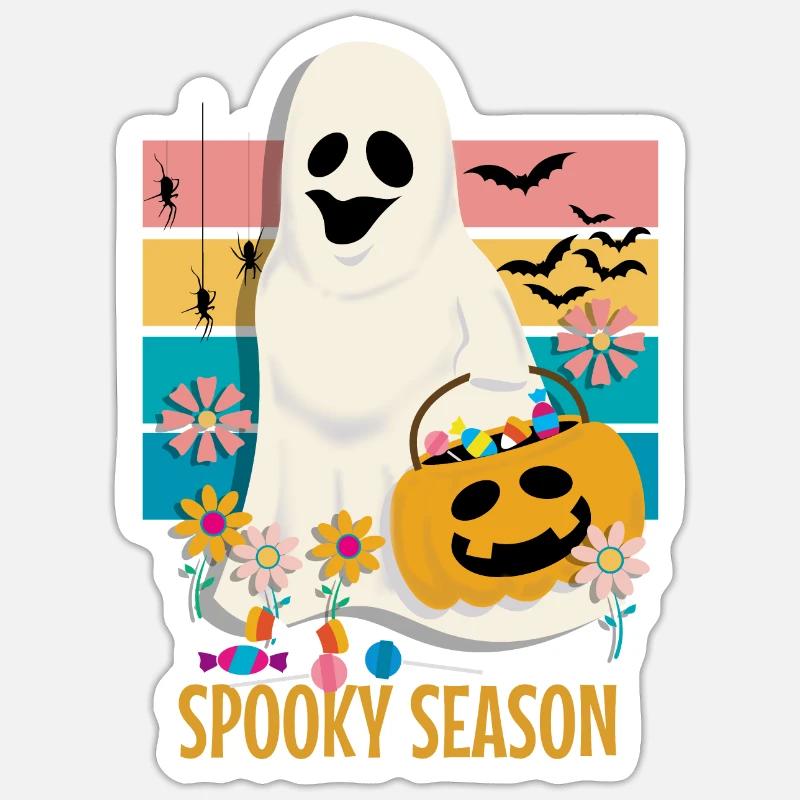 Saison effrayante - Sticker taille S (10 x 10 cm) - blanc mat