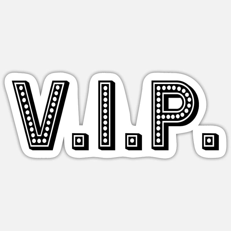 VIP - Sticker taille S (10 x 10 cm) - blanc mat