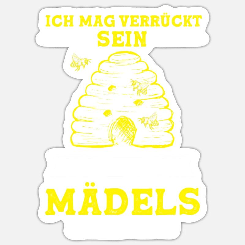 Imker Bienen Biene Geschenk - Sticker Größe S (10 x 10 cm) - Mattweiß