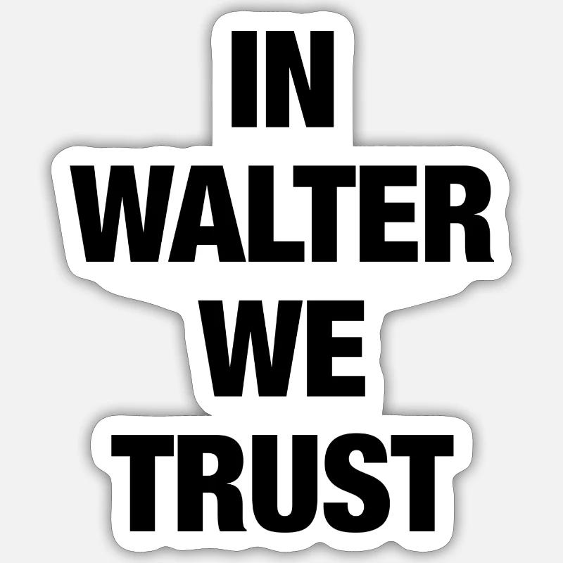 walter - Sticker Größe S (10 x 10 cm) - Mattweiß