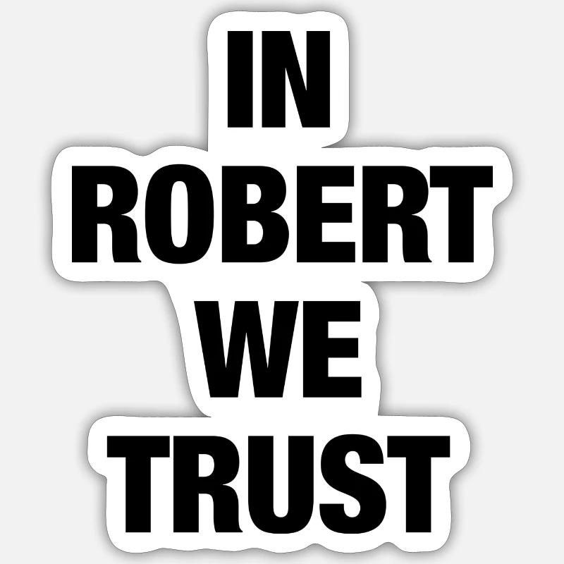 Robert - Sticker Größe S (10 x 10 cm) - Mattweiß