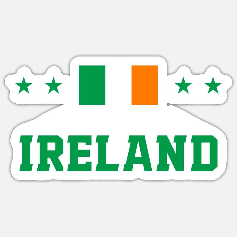 Irlande - Sticker taille S (10 x 10 cm) - blanc mat