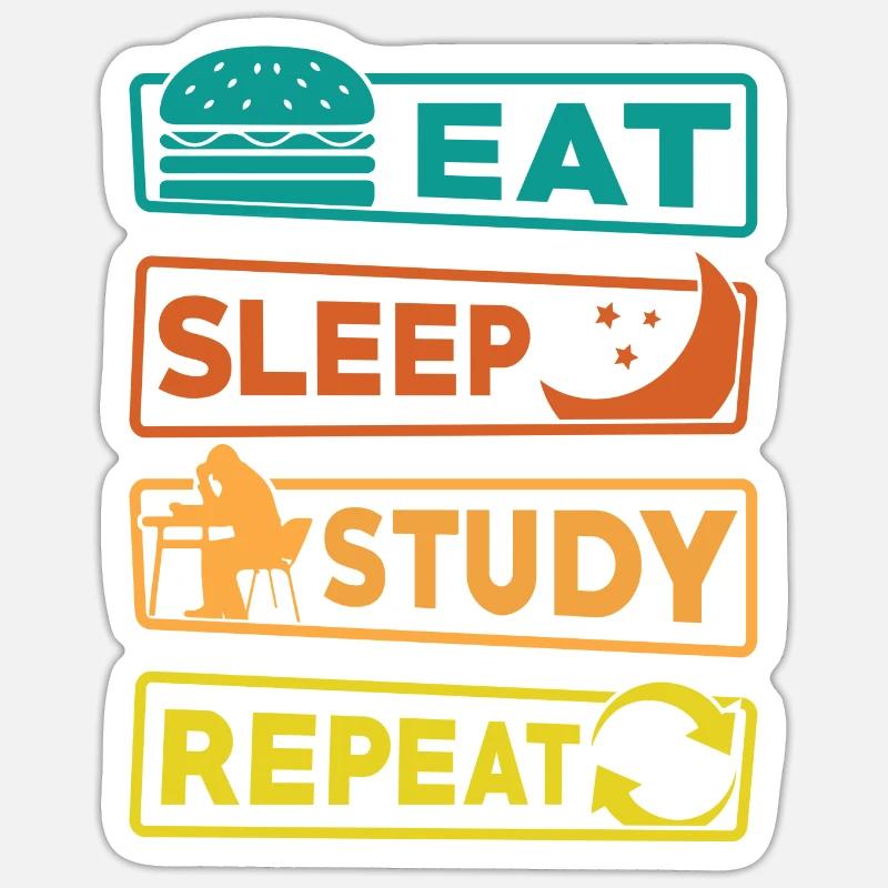 Student Studium Lernen Prüfung - Sticker Größe S (10 x 10 cm) - Mattweiß