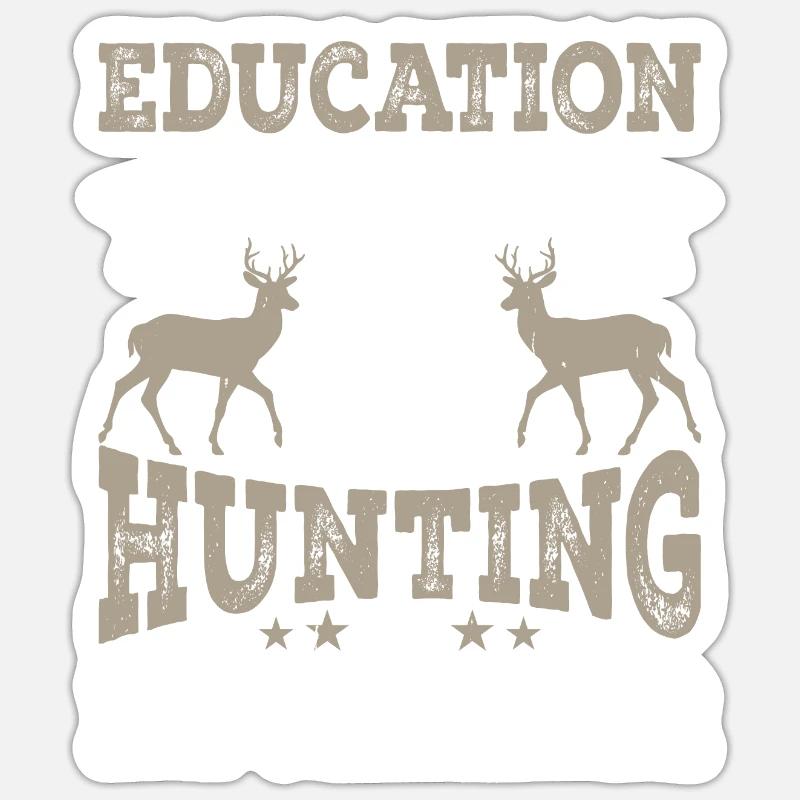 Chasseurs de chasse - Sticker taille S (10 x 10 cm) - blanc mat