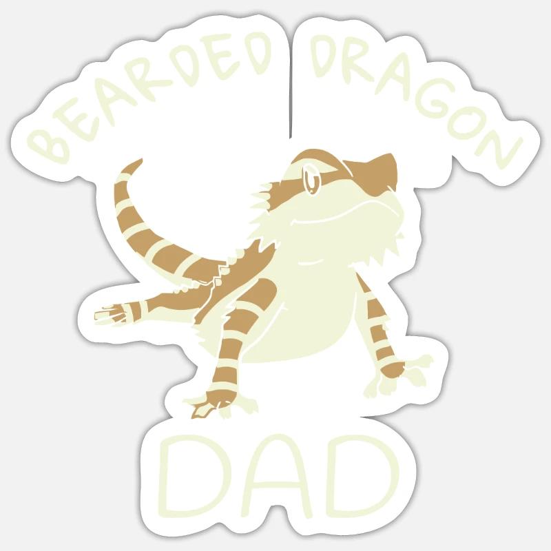 Bartdrache Papa Beardie Sticker Größe S (10 x 10 cm)