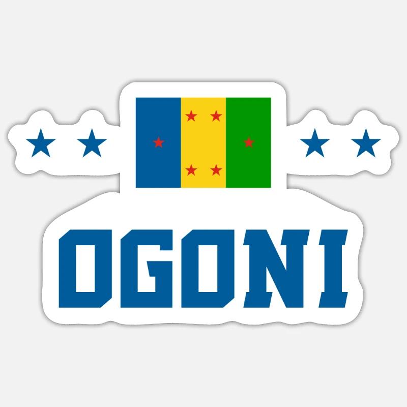 Ogoni - Sticker taille S (10 x 10 cm) - blanc mat
