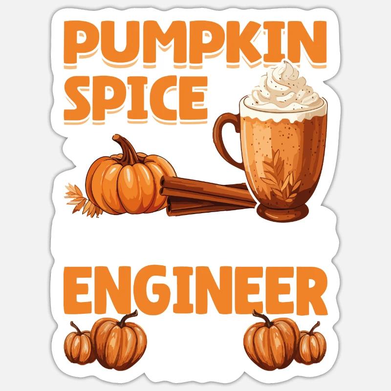 Cool Pumpkin Spice Keeps This engineer Nice Sticker Größe S (10 x 10 cm)