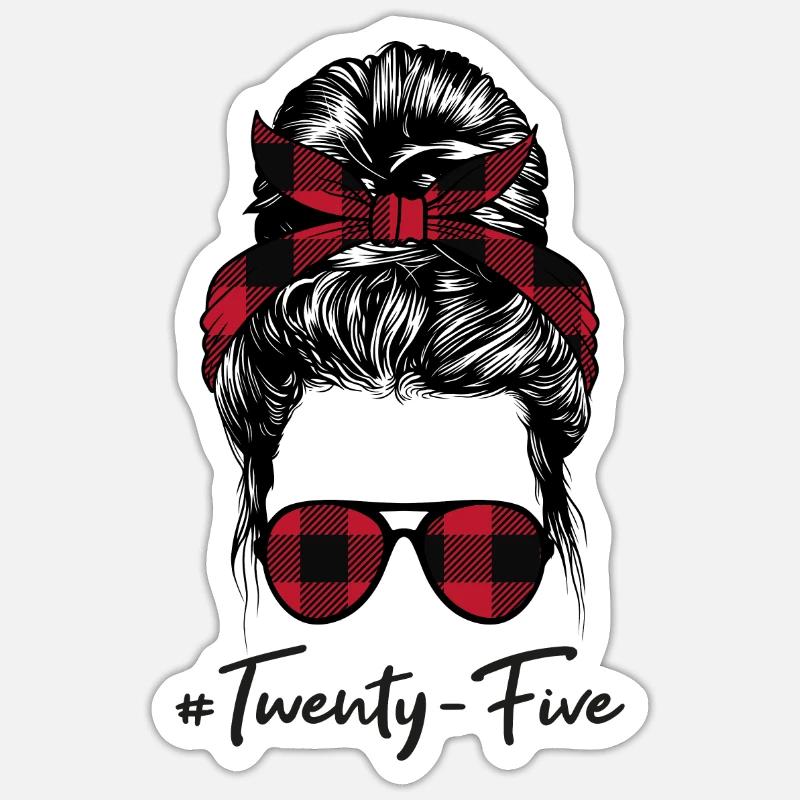 #Twenty-Five - Sticker size S (10 x 10 cm) - white matte