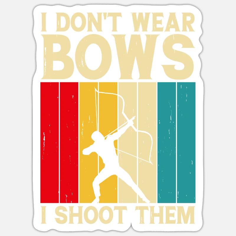 Archer Tir à l’arc - Sticker taille S (10 x 10 cm) - blanc mat