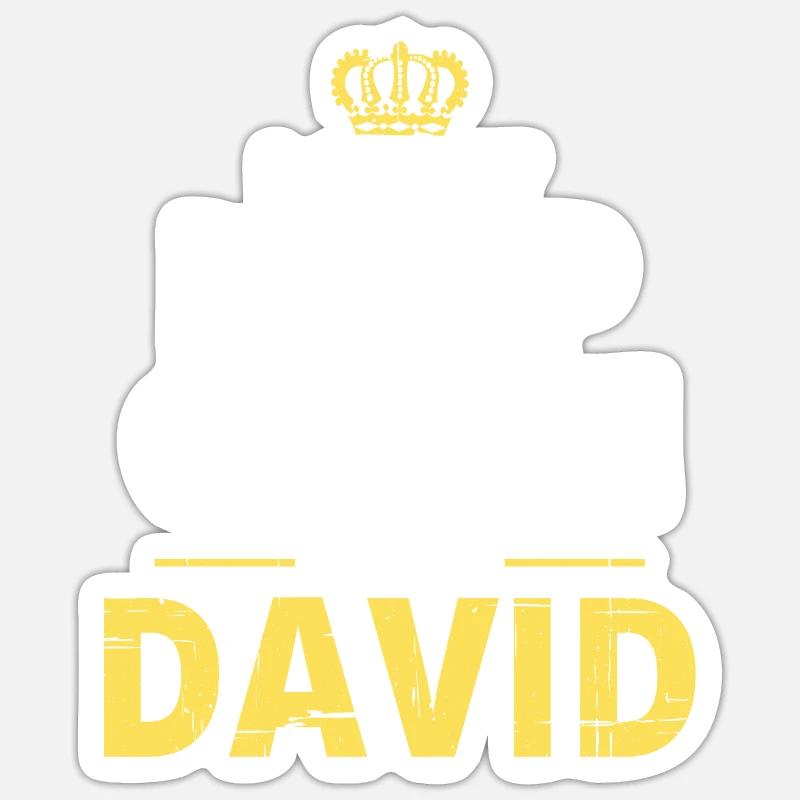 Je suis un David - Sticker taille S (10 x 10 cm) - blanc mat
