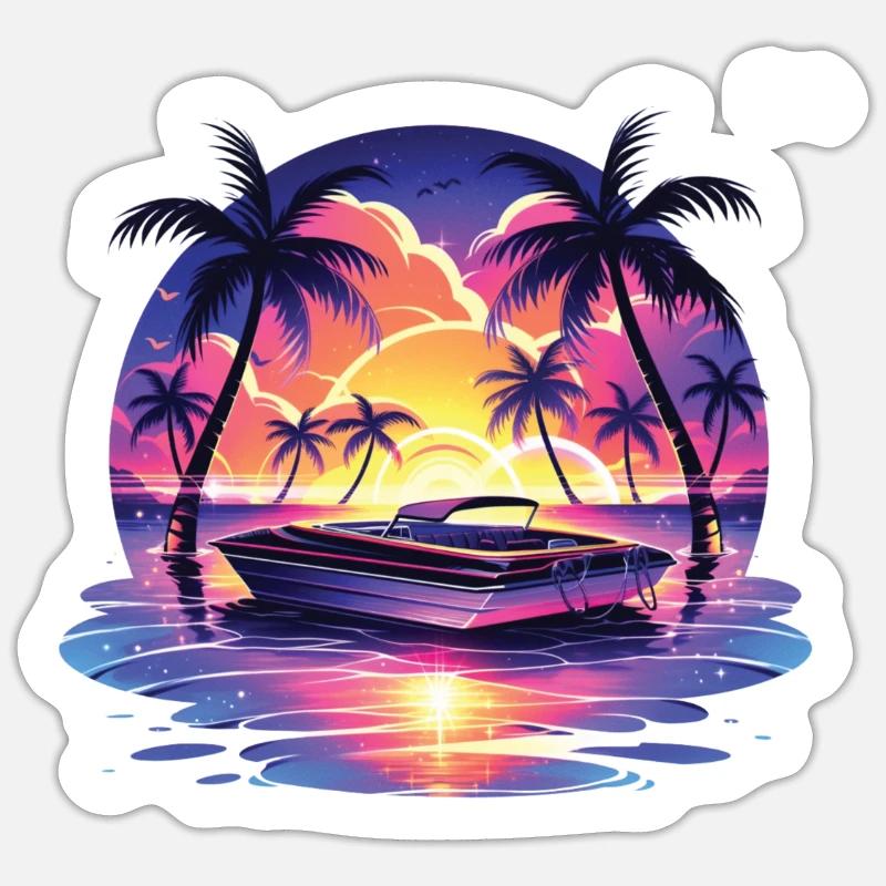 Boot - Sticker Größe S (10 x 10 cm) - Mattweiß