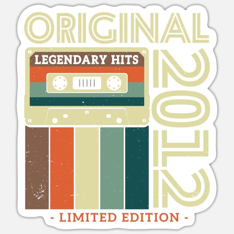 Retro Schatz, 2012 Unique - Sticker size S (10 x 10 cm) - white matte