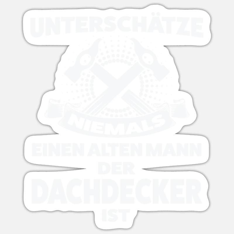Dachdecker Beruf Dachdecken Geschenk Sticker Größe S (10 x 10 cm)