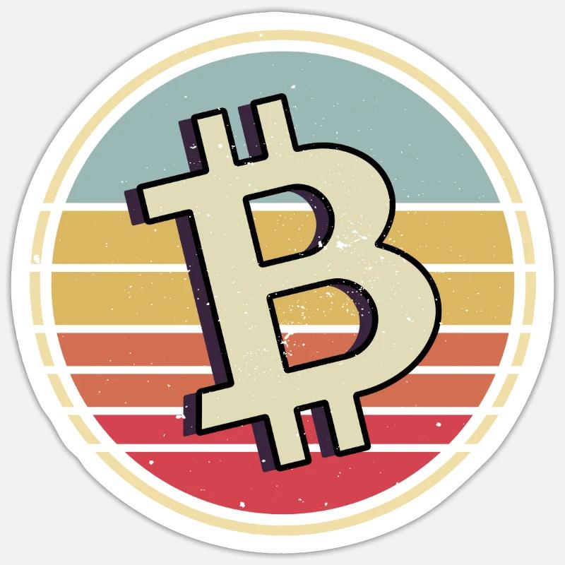 Bitcoin Krypto Kryptowährung Sticker Größe S (10 x 10 cm)