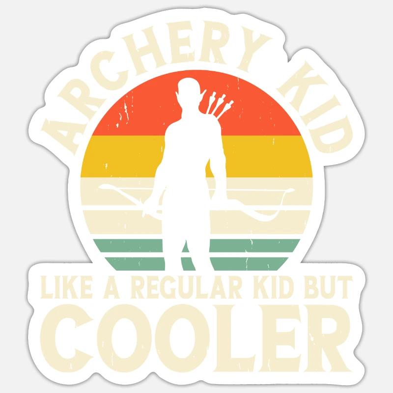 Archer Tir à l’arc - Sticker taille S (10 x 10 cm) - blanc mat