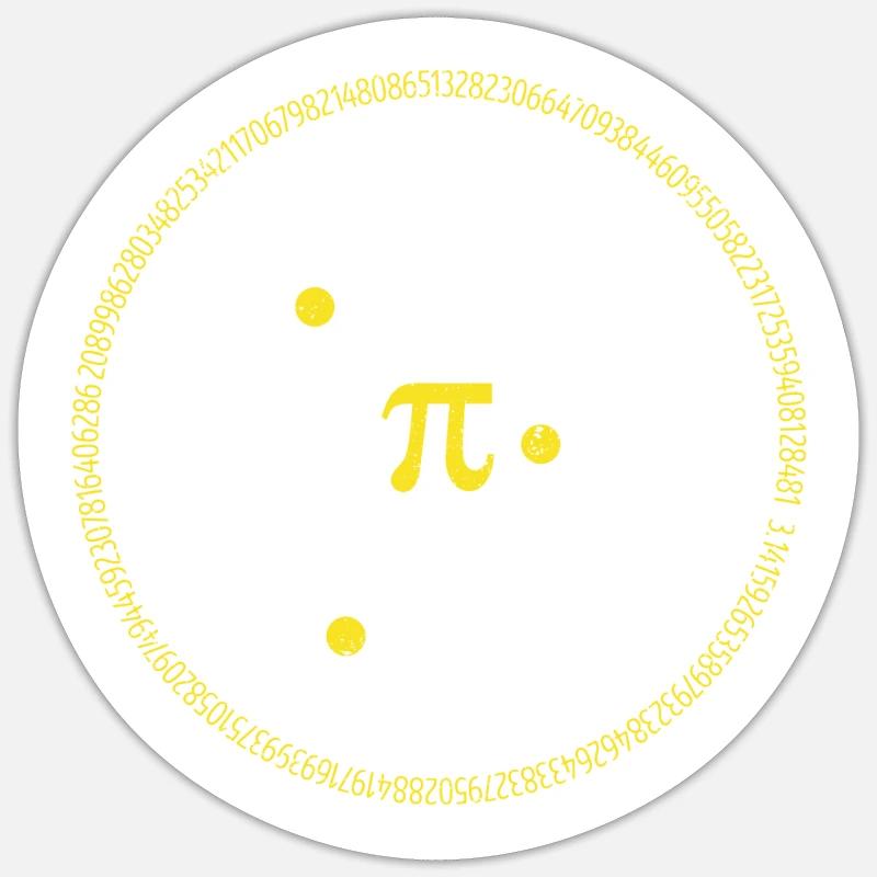 Atom Pi Day Math Science 3.14 Geek Teacher Student Sticker Größe S (10 x 10 cm)