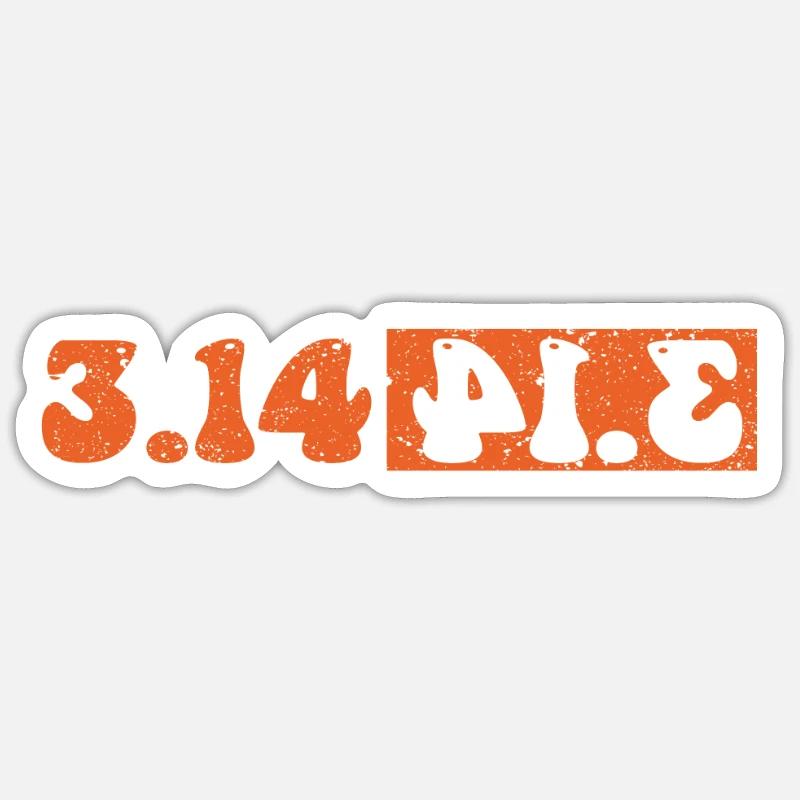 Happy Pi Day Mirror Image 3.14 Pie Cool Math Sticker Größe S (10 x 10 cm)