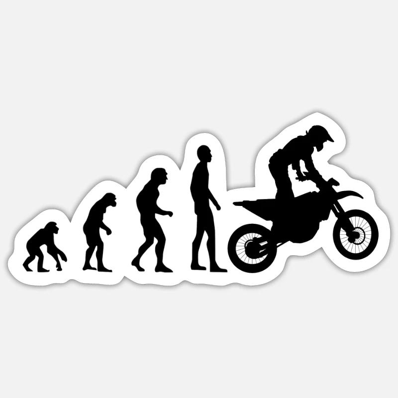Motocross Evolution MX - Sticker Größe S (10 x 10 cm) - Mattweiß