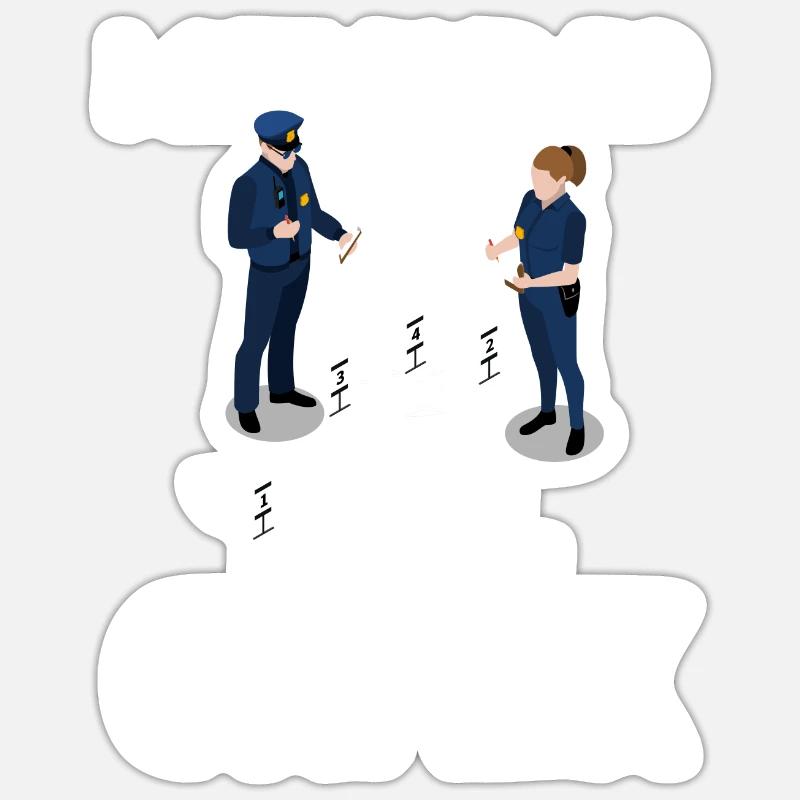 Funny Forensic Scientist Science Sticker size S (10 x 10 cm)