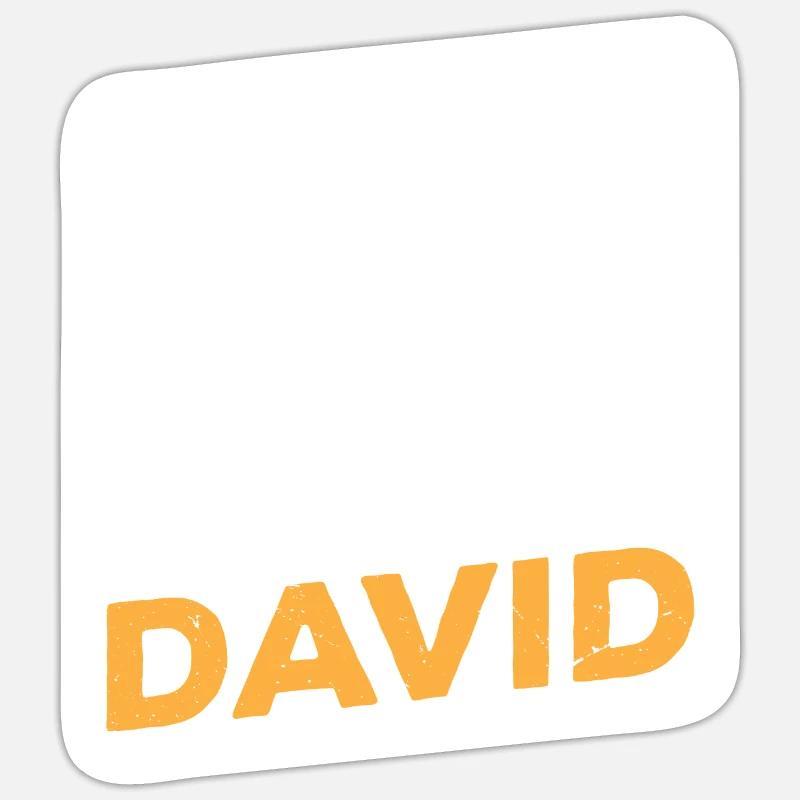 Ich bin David - Sticker Größe S (10 x 10 cm) - Mattweiß