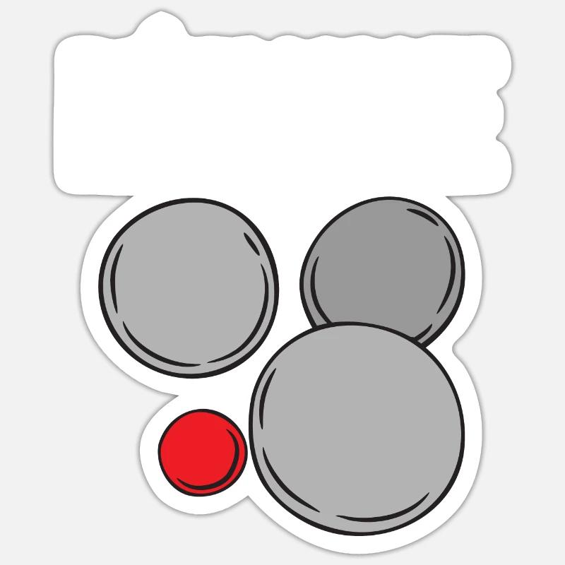 Palle da boule per bouler boules set e bocce - Sticker formato S (10 x 10 cm) - bianco opaco