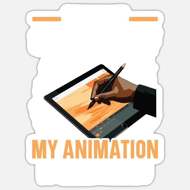 3d Animator Animate Key Frames Rendering Animation Sticker size S (10 x 10 cm)
