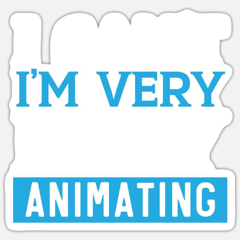 3d Animator Animate Key Frames Rendering Animation - Sticker size S (10 x 10 cm) - white matte