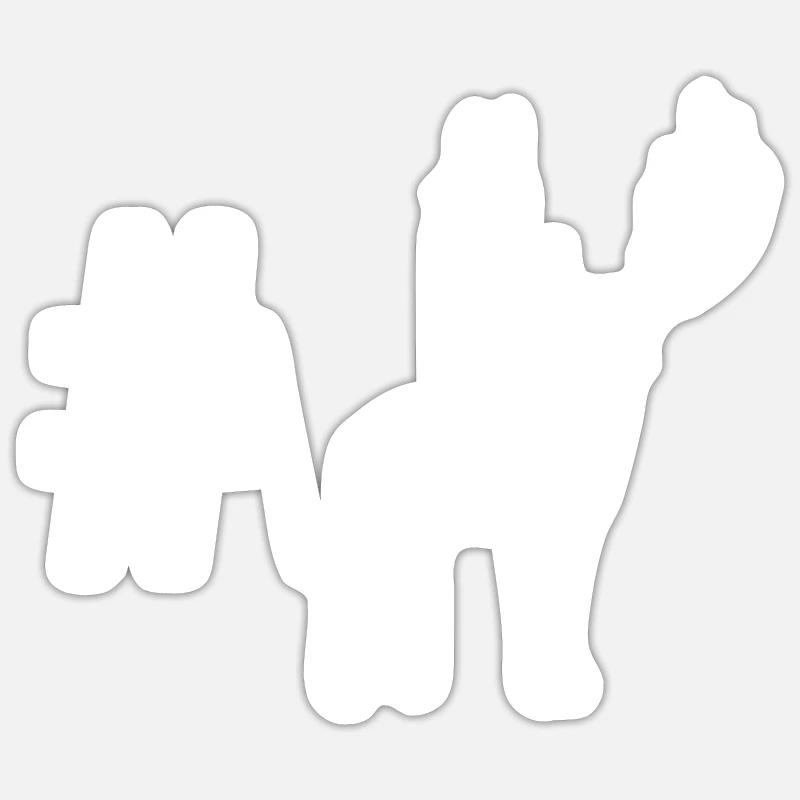 Hashtag - Red Deer - Sticker size S (10 x 10 cm)