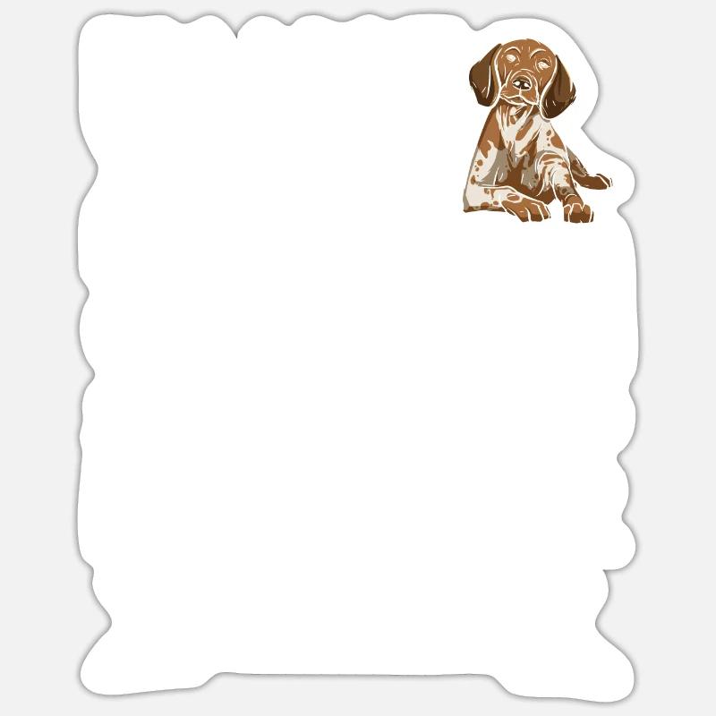 I Prefer Term German Shorthaired Pointer Obsessed - Sticker Größe S (10 x 10 cm) - Mattweiß