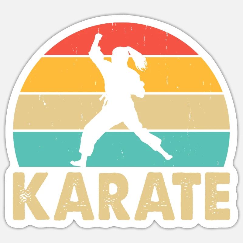 Karate - Sticker size S (10 x 10 cm) - white matte