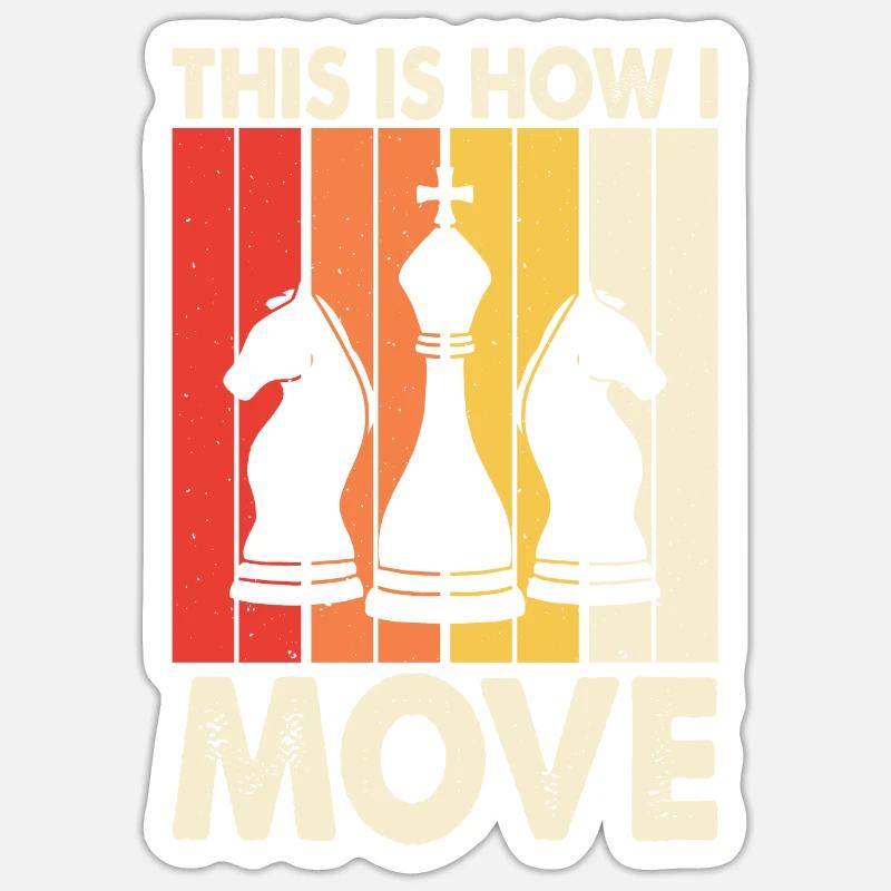 Échecs - Sticker taille S (10 x 10 cm) - blanc mat