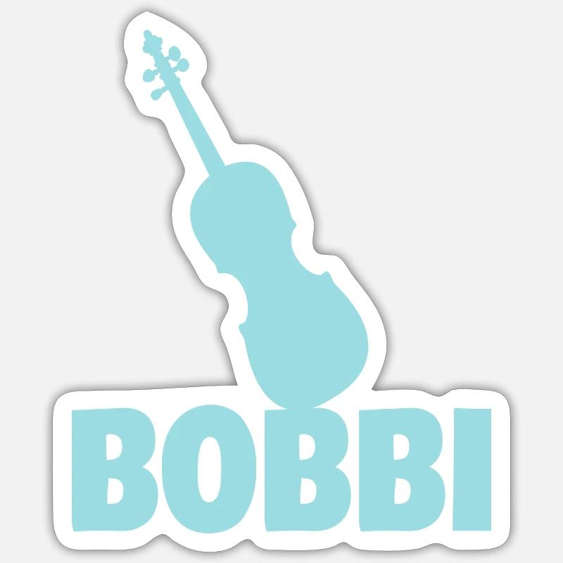 Cello Bobbi - Sticker size S (10 x 10 cm) - white matte