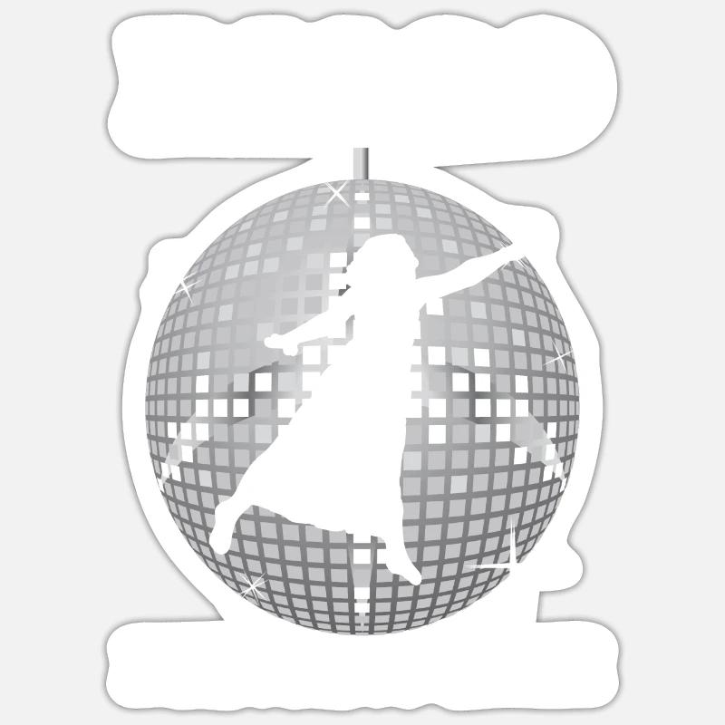 Mom Mutter Disko Tanz Mutter Sticker Größe S (10 x 10 cm)