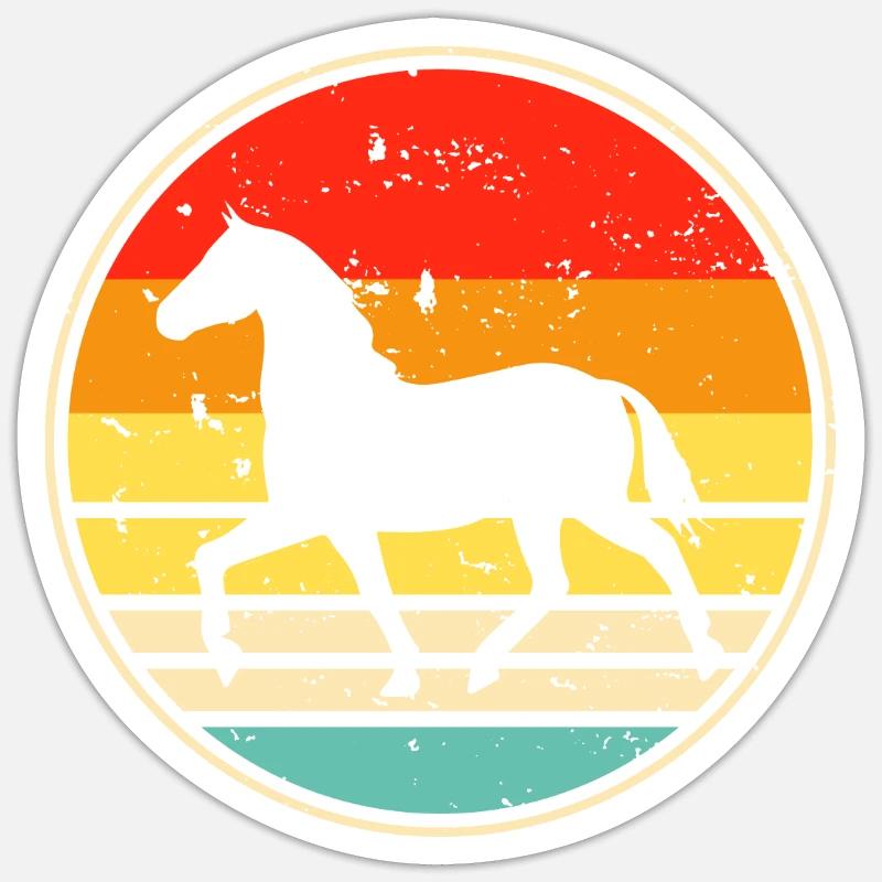 Pferd - Sticker Größe S (10 x 10 cm) - Mattweiß