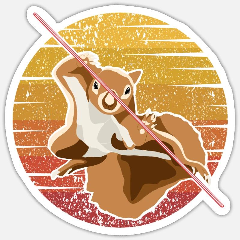 Fuchshörnchen Grauhörnchen Squirrel Eichhörnchen Sticker Größe S (10 x 10 cm)