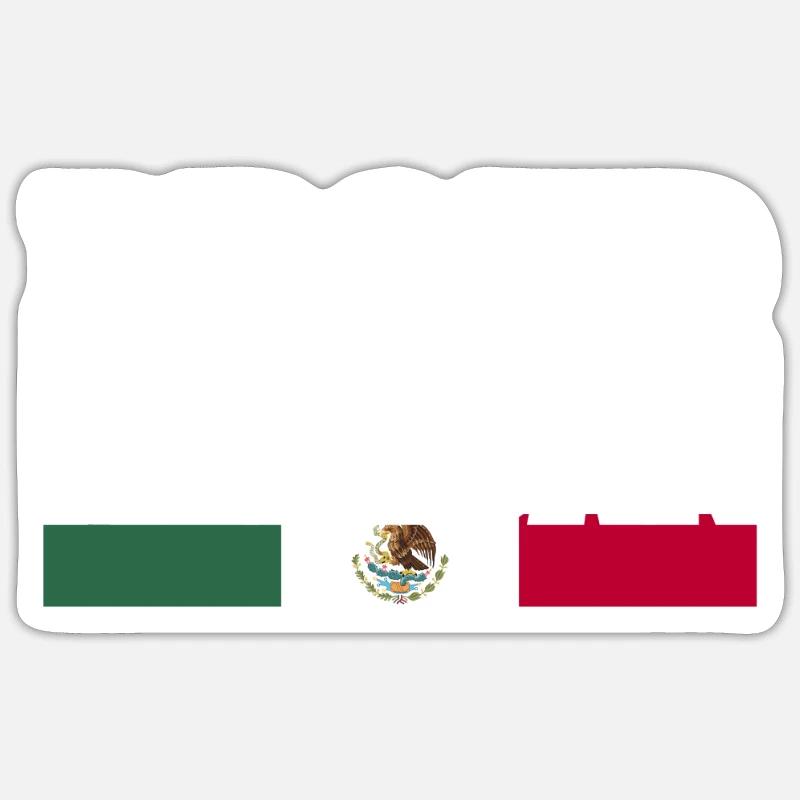 Fier mexicain Mexique Drapeau mexicain Mexicains - Sticker taille S (10 x 10 cm) - blanc mat