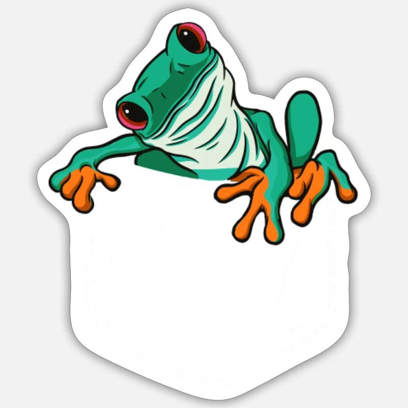 Frog Grass Frog Water Frog Toad Sticker size S (10 x 10 cm)