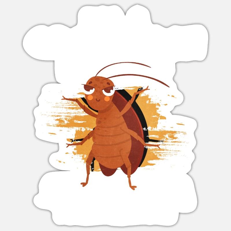 Cockroach - Sticker size S (10 x 10 cm) - white matte