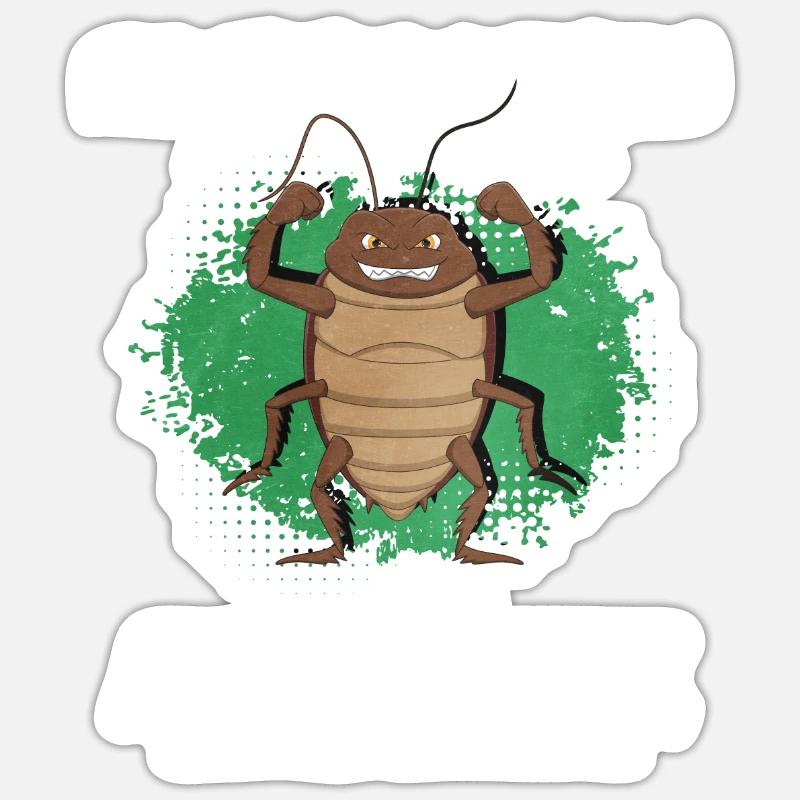 Cafard - Sticker taille S (10 x 10 cm) - blanc mat
