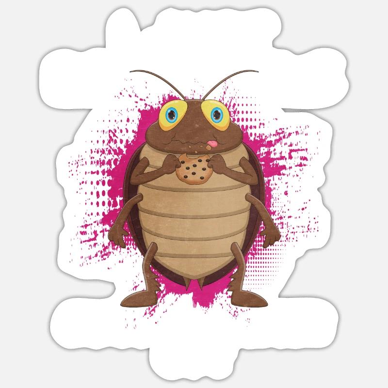 Cafard - Sticker taille S (10 x 10 cm) - blanc mat