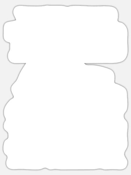 Lustiger Baggerführer HEO - Sticker Größe S (10 x 10 cm) - Mattweiß