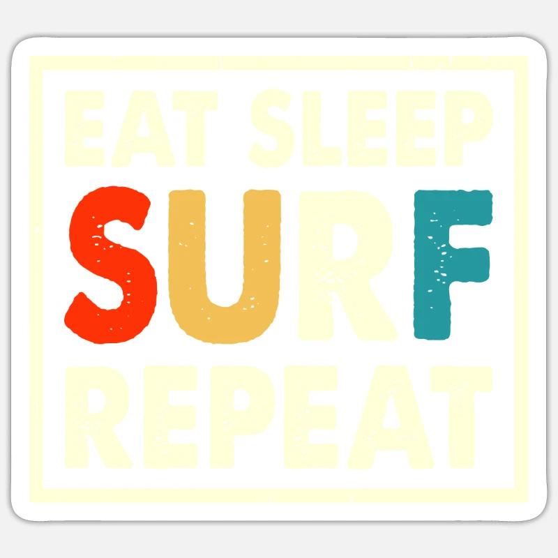 Surfing Surfer - Sticker size S (10 x 10 cm) - white matte