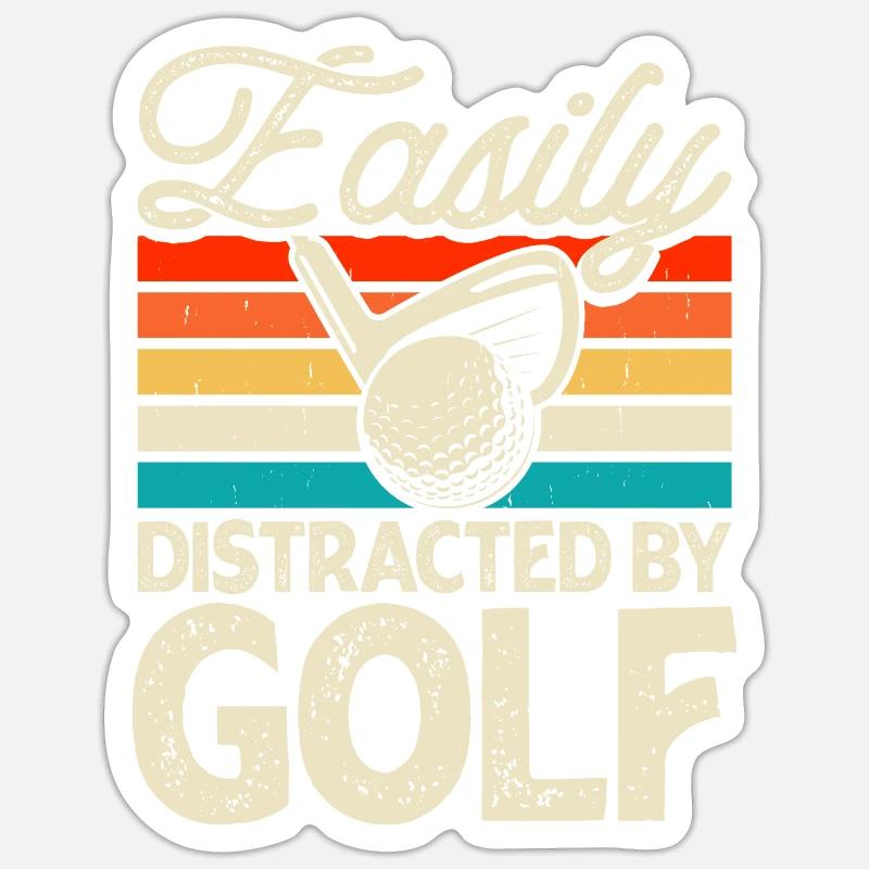 Golf Golfer - Sticker size S (10 x 10 cm) - white matte